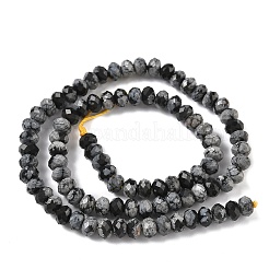 Natur Schneeflocken-Obsidian Perlenstränge&nbsp;G-D344-A13