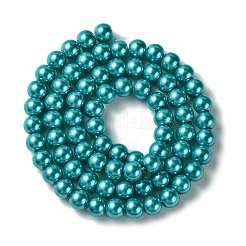Fili di perle rotonde di perle di vetro tinto ecologico&nbsp;LS-HY-A008-6mm-RB073