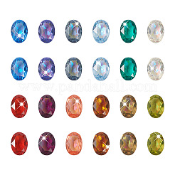 120 Stück 12 Farben transparente Strass-Cabochons mit spitzer Rückseite aus Kunstharz&nbsp;KY-CW0001-01