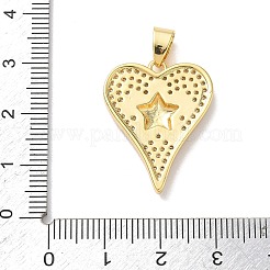 Pendentifs bicolores en laiton sertis de micro-pavés de zircone cubique transparente&nbsp;KK-L268-025G-05