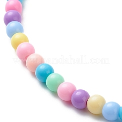 Blume undurchsichtige Acryl-Stretch-Kindhalsketten&nbsp;NJEW-JN03973