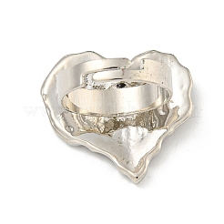 Verstellbare Ringe aus Emaille und Zinklegierung mit Herzmotiv für Damen&nbsp;RJEW-Z048-04P