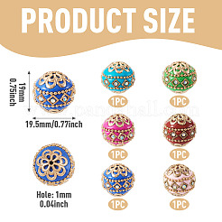 6 pièces 6 couleurs perles d'indonésie faites à la main&nbsp;IPDL-TADJ0001-01