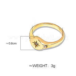 Anelli da dito in acciaio inossidabile 304 con motivo a stella&nbsp;FS-WG7CEF6-03