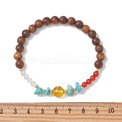 Braccialetti elasticizzati da donna in legno&nbsp;BJEW-TA00730