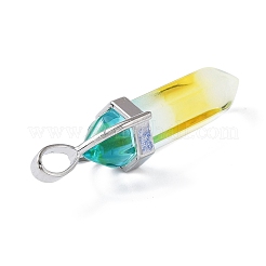 Facettierte Kugel Glas spitzen Anhänger&nbsp;GLAA-CJC0001-16A