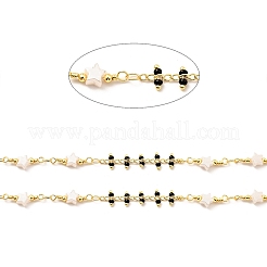 Stella di vetro e catena di perline rotonde&nbsp;CHC-G017-09G