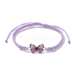 4 bracelet tressé réglable en cordon de polyester ciré pour femmes&nbsp;BJEW-JB11275