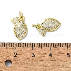 Anhänger aus Messing mit Gestellbeschichtung aus klarem Kubisch Zirkonia&nbsp;KK-R157-08G