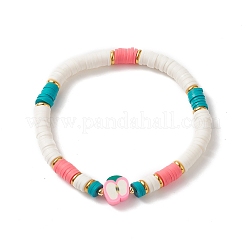 4 Uds. Juego de pulseras elásticas heishi de arcilla polimérica hecha a mano con 4 estilos&nbsp;BJEW-TA00237