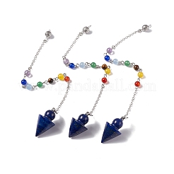 Pendenti a pendolo da rabdomanzia con pietre preziose miste&nbsp;G-G983-04P