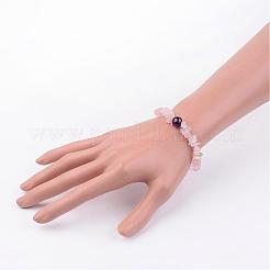Natürlichen Rosenquarz Stretch-Armbänder&nbsp;BJEW-JB02523-01