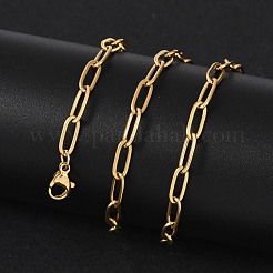 Collana a catena con graffetta in acciaio inossidabile 304 placcata ionica (ip) per donna&nbsp;NJEW-C011-03G