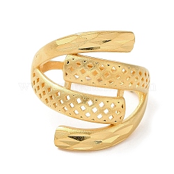 Регулируемые женские кольца из светлой латуни из светлого золота, треугольные, внутренний диаметр: 20 мм, широк: 3~24 мм