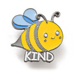 Épingles en émail, badge en alliage de bronze pour femme, abeilles, 31.5x29.5x2mm