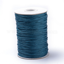 Geflochtene koreanische gewachste Polyesterschnüre, marineblau, 3 mm, ca. 43.74 Yard (40m)/Rolle