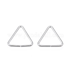 Brass Triangle Linking Ring, Buckle Clasps, Quick Link Connector, Fit for Top Drilled Beads, Webbing, Strapping Bags, Cadmium Free & Nickel Free & Lead Free, Platinum, 13.5x14.5x1mm
