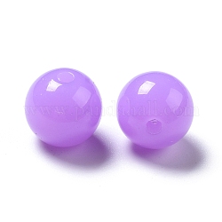 Perlas de acrílico fluorescentes, redondo, lila, 10mm, agujero: 2 mm, aproximamente 850 unidades / 500 g