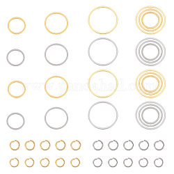 Unicraftale link & junp ring set for diy jewelry makingfinding kit, einschließlich 304 Verbindungsring aus Edelstahl und offenen Biegeringen, goldenen und Edelstahl Farbe, 168 Stück / Karton