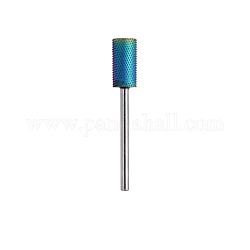 Testa di macinazione in lega di acciaio al tungsteno, punta per unghie, accessori per macchine da manicure elettriche, colore arcobaleno, 41x6.5mm