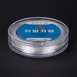 Korean Round Crystal Elastic Stretch Thread, for Bracelets Gemstone Jewelry Making Beading Craft, Clear, 0.7mm, about 59.05~60.14 yards(54~55m)/roll