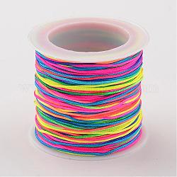 Cavo di filo di nylon, materiale fai da te per la produzione di gioielli, colorato, 0.8mm, circa 38.27 iarde (35 m)/rotolo