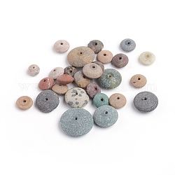 Natürliche gemischte Edelsteinperlen, matt, Rondell, 6~14.5x3.5~6 mm, Bohrung: 1 mm