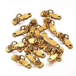 Tibetan Style Pendants, Lead Free and Cadmium Free, Antique Golden, Slipper, 16mm long, 8mm wide, 4mm thick, hole: 2mm