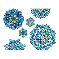 Stickers muraux en pvc, décoration murale, motif de fleur, 390x800mm, 2 feuilles / set