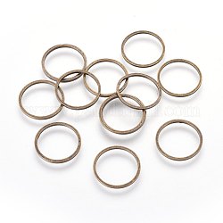 Brass Linking Rings, Nickel Free, Antique Bronze, 14x0.7~1mm