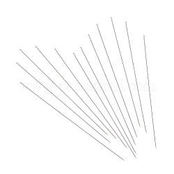 Iron Sewing Needles, Darning Needles, Platinum,  0.45mm thick, 80mm long, hole: 0.3mm, about 30~35pcs/bag