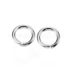304 anelli di salto in acciaio inox, anelli di salto aperti, colore acciaio inossidabile, 8x1.3mm, diametro interno: 5.4mm