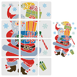 Set di modelli di stencil per pittura per animali domestici, Babbo Natale, colore misto, 297~300x210~300mm, 12 pc / set