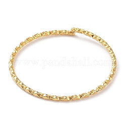 201 Edelstahl offenen Ringe springen, strukturierte runde Ringe, golden, 0.9~1.8x20.5 mm, Innendurchmesser: 18.5 mm