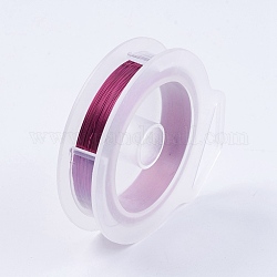 Runder Kupferdraht für die Schmuckherstellung, Medium violett rot, 0.3 mm, ca. 100 m / Rolle