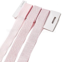 9 Yard 3 Stile Polyesterband, für DIY Handarbeit, Haarschleifen und Geschenkdekoration, hellrosa Palette, rosa, 1~1-1/8 Zoll (25~28 mm), ca. 3 Meter/Stil