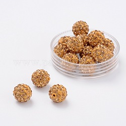 Perline palla di disco, Perline strass polimero argilla, grado a, tondo, lime, PP14 (2~2.1mm), 10mm, Foro: 1.0~1.2 mm