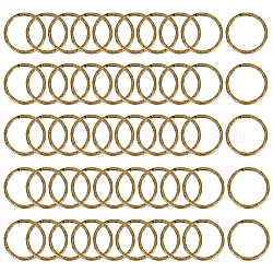 WADORN 50pcs Split Rings Double Loop Jump Ring, Iron Split Key Rings Metal Spiral Patterned Split Rings for Home Car Keys Organization,Inner Diameter: 23.5mm