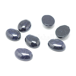 Synthetic Blue Goldstone Cabochons, Oval, 16x12x5mm