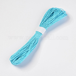 Cuerdas de papel, para la fabricación de la joya, 2 capa, cielo azul profundo, 2mm, alrededor de 32.8 yarda (30 m) / paquete