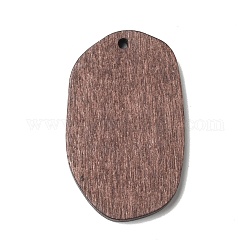 Pendenti in legno verniciato a spruzzo, ciondoli poligonali in legno di noce, marrone noce di cocco, 39x24x4mm, Foro: 2 mm