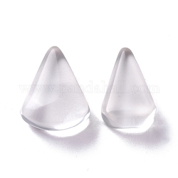 Perlas de cristal de cuarzo natural, sin agujero / sin perforar, de alambre envuelto colgante de decisiones, triángulo, 19.5x13x9mm