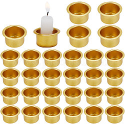 Copa de vela de aluminio, accesorios para hacer velas en tarro, dorado, 2.6x1.4 cm, diámetro interior: 2 cm