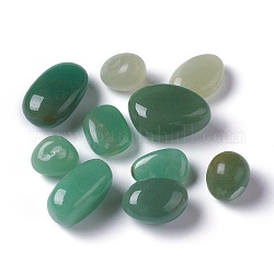 Natural Green Aventurine Beads, Tumbled Stone, Healing Stones for 7 Chakras Balancing, Crystal Therapy, Meditation, Reiki, Vase Filler Gems, No Hole/Undrilled, Nuggets, 16.5~29x13.5~19x8~15mm, about 146pcs~234pcs/1000g.