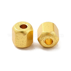 Gestellmessingperlen, langlebig plattiert, Hexagon, golden, 4.5x4x4.5 mm, Bohrung: 1.5 mm
