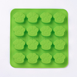 Food Grade Silicone Molds, Fondant Molds, For DIY Cake Decoration, Chocolate, Candy Mold, Dog Paw Prints, Random Single Color or Random Mixed Color, 156x159x14.5mm