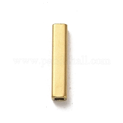 Abalorios de 304 acero inoxidable, Rectángulo, dorado, 15x3x3mm, agujero: 1.8x1.8 mm