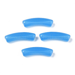 Perles en acrylique de gelée d'imitation, Tube, Dodger bleu, 31x9.5x7.5mm, Trou: 1.8mm, environ 345 pcs/500 g