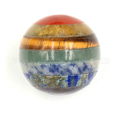 7 сферический шар из драгоценных камней чакры, натуральный драгоценный камень без отверстий, круглые, 40 мм