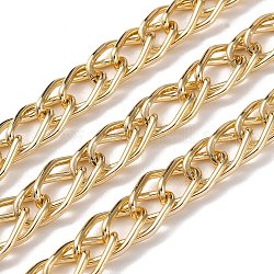 Оксидированная алюминиевая веревочная цепь, несварные, с катушкой, золотые, 16x9x1.5 мм, около 98.43 фута (30 м) / рулон